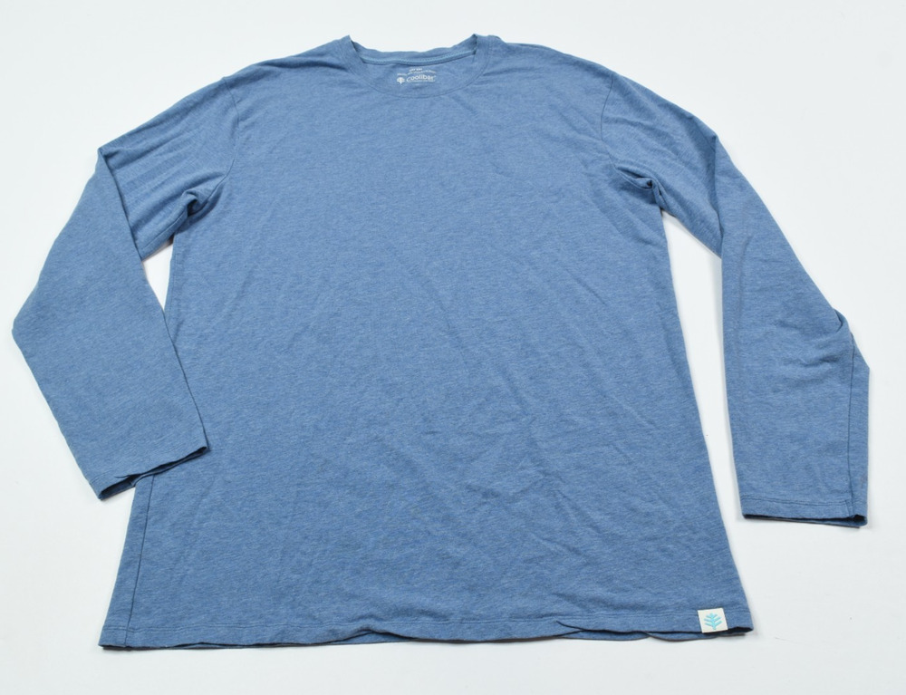 Coolibar Morada Everyday Long Sleeve T-Shirt Mens Medium Blue Pullover UPF